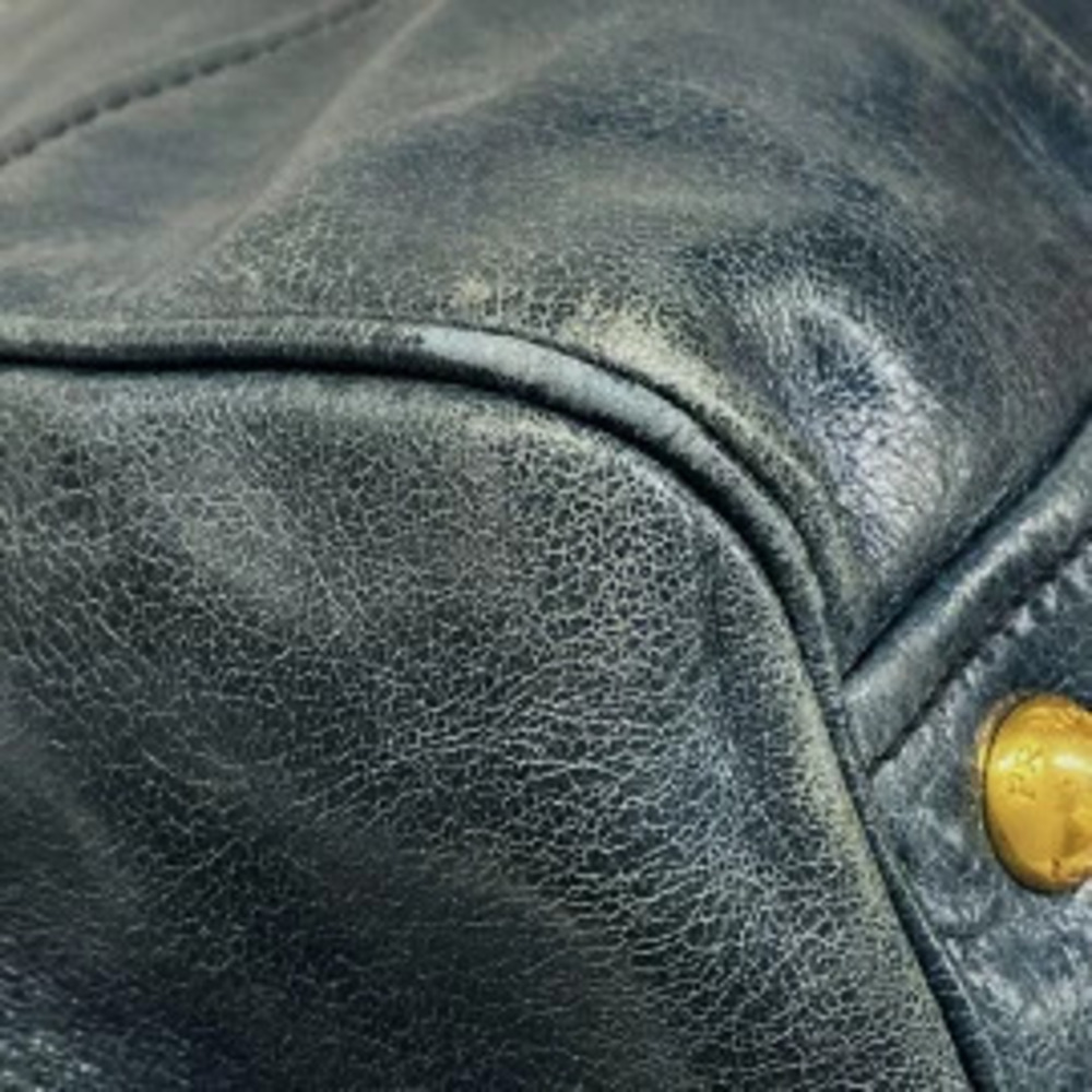 Prada Tote Bag Leather Blue Green - Picture 5 of 5